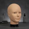 Male Practice Head model Smooth Surface Bald Practice Head Stable Mounting Beauty Supply for Cosplay Room , Rubber Head - Completely Blank view 3