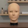 Male Practice Head model Smooth Surface Bald Practice Head Stable Mounting Beauty Supply for Cosplay Room , Rubber Head - Completely Blank view 4