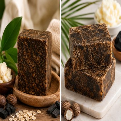 Florida Handmade African Black Soap, Natural Facial Cleanser for Acne, Oily Skin & Makeup Removal, Small Batch USA Made