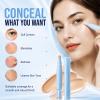 Dual-effect Concealer & Foundation Eye Concealer, 2-in-1 Liquid Foundation & Eye Concealer Pen, Long-Lasting Concealer Face Cream (2pcs, Milky White) view 3