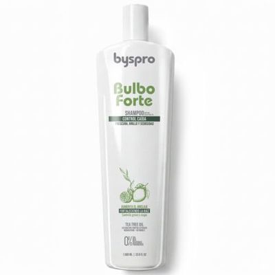 BYS Pro Bulbo Forte Hair Shampoo Byspro | Shampoo Capilar Para Cabello Debil con Tea Tree Oil Extractos Frutales Citricos y Vitamina E Colombia 33.8oz 1000ml