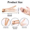 10 Pcs Double Grip Hair Clips, Sightor Metal Snap Hair Clips Hair Barrettes for Women Hair Making Salon Supplies Hair Accessories (Khaki) view 2