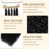 Human Crochet Hair for Black Women 18 Inch Water Wave Pre-Separated 60g Invisible Miracle Knots Feather Crochet Human Hair Easy Install Hook Design, Lightweight & No Itch Hair Bundles 1B# view 2