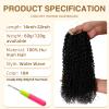 Human Crochet Hair for Black Women 18 Inch Water Wave Pre-Separated 60g Invisible Miracle Knots Feather Crochet Human Hair Easy Install Hook Design, Lightweight & No Itch Hair Bundles 1B# view 3