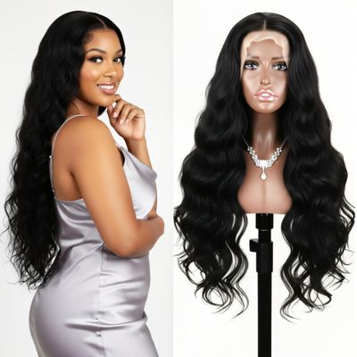 XISHISLAY 13x6 Body Wave Lace Front Wigs Human Hair Soft and Natutal Hairline HD Lace Frontal Wigs 180 Real Density Black Wig Human Hair Body Wave Virgin Human Hair True to Length for women 30 Inch