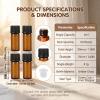TUPWELY 50Pcs 2ml Amber Glass Essential Oil Bottles with Orifice Reducer view 2