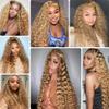 #27 Blonde Clip in Hair Extensions,Soft Real Human Hair 14 Inch 120g 7pcs,Brazilian Remy Clip ins for Women,Honey Blonde Deep Wave Clip ins Silky Hair Extensions view 2