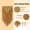 #27 Blonde Clip in Hair Extensions,Soft Real Human Hair 14 Inch 120g 7pcs,Brazilian Remy Clip ins for Women,Honey Blonde Deep Wave Clip ins Silky Hair Extensions view 4