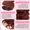 #33 Brown Clip In Hair Extensions Real Human Hair 20 Inch Reddish Brown Body Wave Clip in Seamless Extensions Human Hair Skin Weft Seamless Invisible Unprocessed Brazilian Virgin Remy Hair 120g view 3