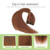 #30 Brown Clip in Hair Extensions Human Hair, Light Brown Straight Remy Human Hair Extensions Clip ins for Women, 22 Inch 120g 7Pcs, Remy Human Hair Extension view 3