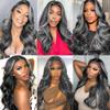 Grey Human Hair Bundles Body Wave Highlight P1B/GR Two Tone Black And Sliver 32 32 32 Inch Virgin Hair 100/PC 3 Extensions view 2
