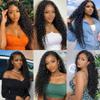 Human Hair Bundles 26 28 30 Inch Natural Black Water Wave Bundles,300 Gram view 3