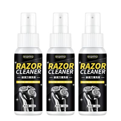 wupeieu 100ml (3.38 Fl Oz) Razor Cleaning Liquid, Compatible With Philips All Electric Shavers, Cleans Your Shaver For Optimal Hygiene(3 pcs)