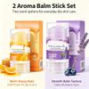2 Pack Moisturising Balm Stick Set 40g/1.41oz Each, Orange Honey & Blueberry Lavender Aroma Twist Up Skin Care for Dry Rough, Hands Heels Elbows Knees, Travel Friendly Moisture view 2