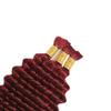 #99J Burgundy Human Braiding Hair For Boho Braids 3 Bundles Human Hair 16 16 16 Inch Wine Red Deep Wave Bulk Human Hair for Braiding Knotless Bohemian Hair Extensions 150g view 4