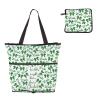 MEIKIUP Sorority Makeup Bag Sorority Gift Green & White Canvas Bag Friendship and Service Gift Sisterhood Welcome Bag (Links FB) view 1