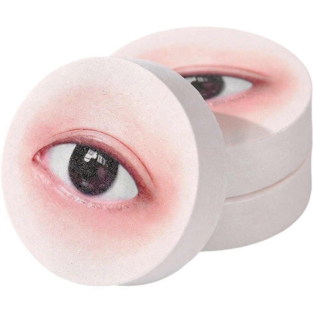 Vjnyvs Eyelash Grafting Practice Sponge Realistic Eye Makeup Model Training Tools for Beginners to Practice Eyelash Grafting