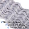 Human Braiding Hair for Boho Braids Grey Deep Wave Hair, 20 Inch 100g view 4