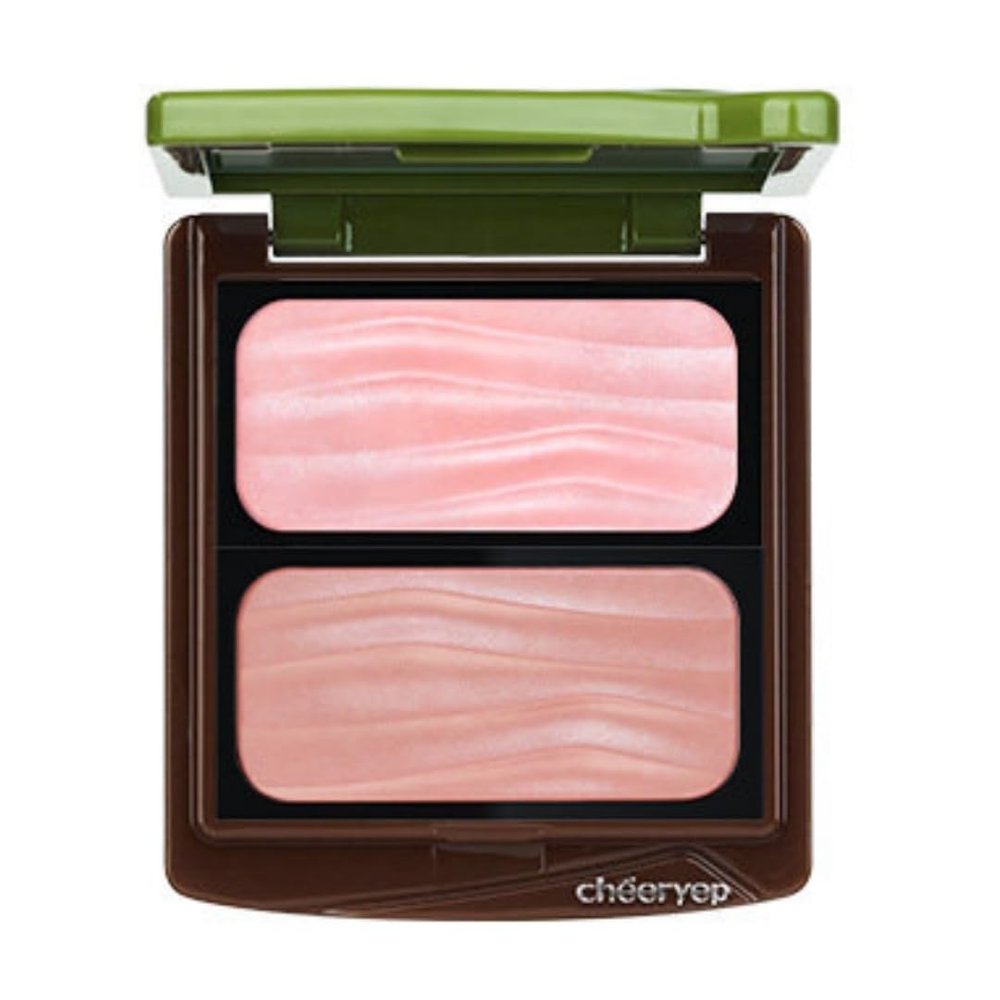 cheeryep Qianyan Blush Palette Cold Brew Baked Blush, Highlighter, Natural Long-Lasting Cheek Makeup (C714+C709, M)