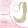 Pinkpearl Human Hair Ponytail Extension, #60 Platinum Blonde Real Hair Ponytail Extension for Women Straight with Wrap Around Magic Paste Ponytail Extensions Human Hair One Piece 14inch 65g(P#60-14in) view 3