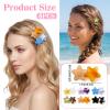 Chsoejuf 6 PCS Acrylic Resin Stars Hair Clips, Resin Hair Clips, Geometric Star Alligator, Cute Star Hairclips, Non-slip Barrettes, Fun Hairs Accessories for Women Girls Ladies view 2