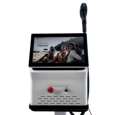 Multi functional large screen beauty device, ice cooling handle for professional facial care, 755 808 940 1064nm multi wavelength hair removal