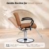 OmySalon Reclining Salon Styling Chair, Hydraulic Swivel Barber Chair with Footrest, All Purpose for Cutting Coloring Braiding Esthetics Spa, Camel view 4