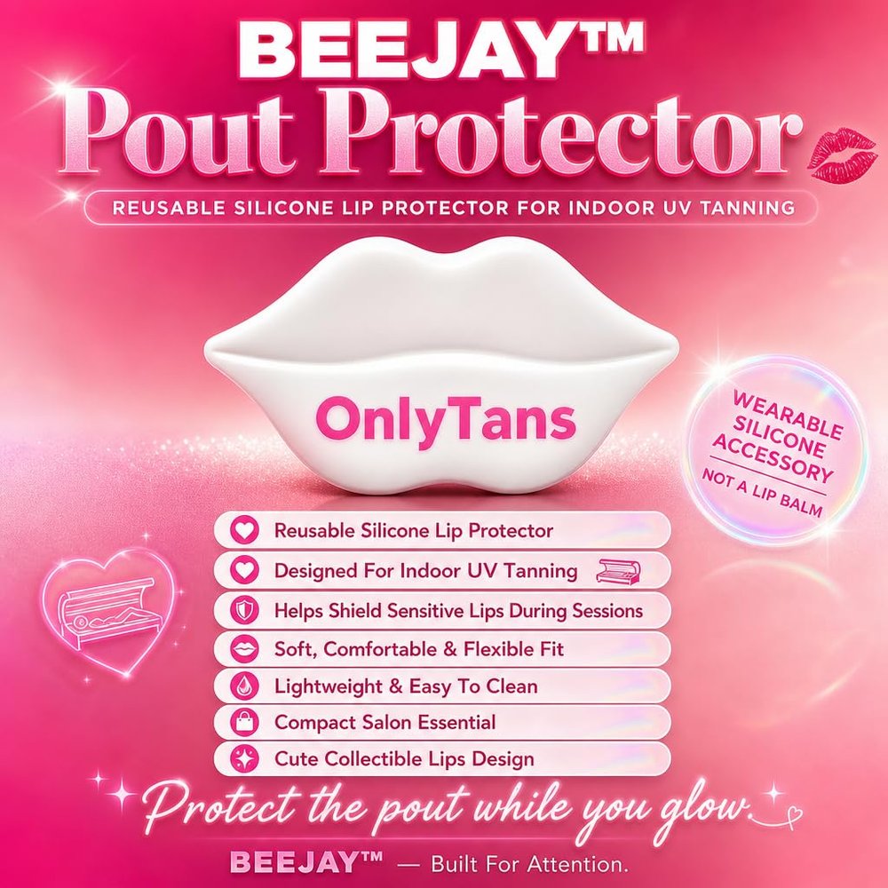 BEEJAY Sunbed Protective Lip Cover | Reusable Silicone Lip Guard for Indoor UV Tanning | Helps Protect Lips During Sunbed Sessions