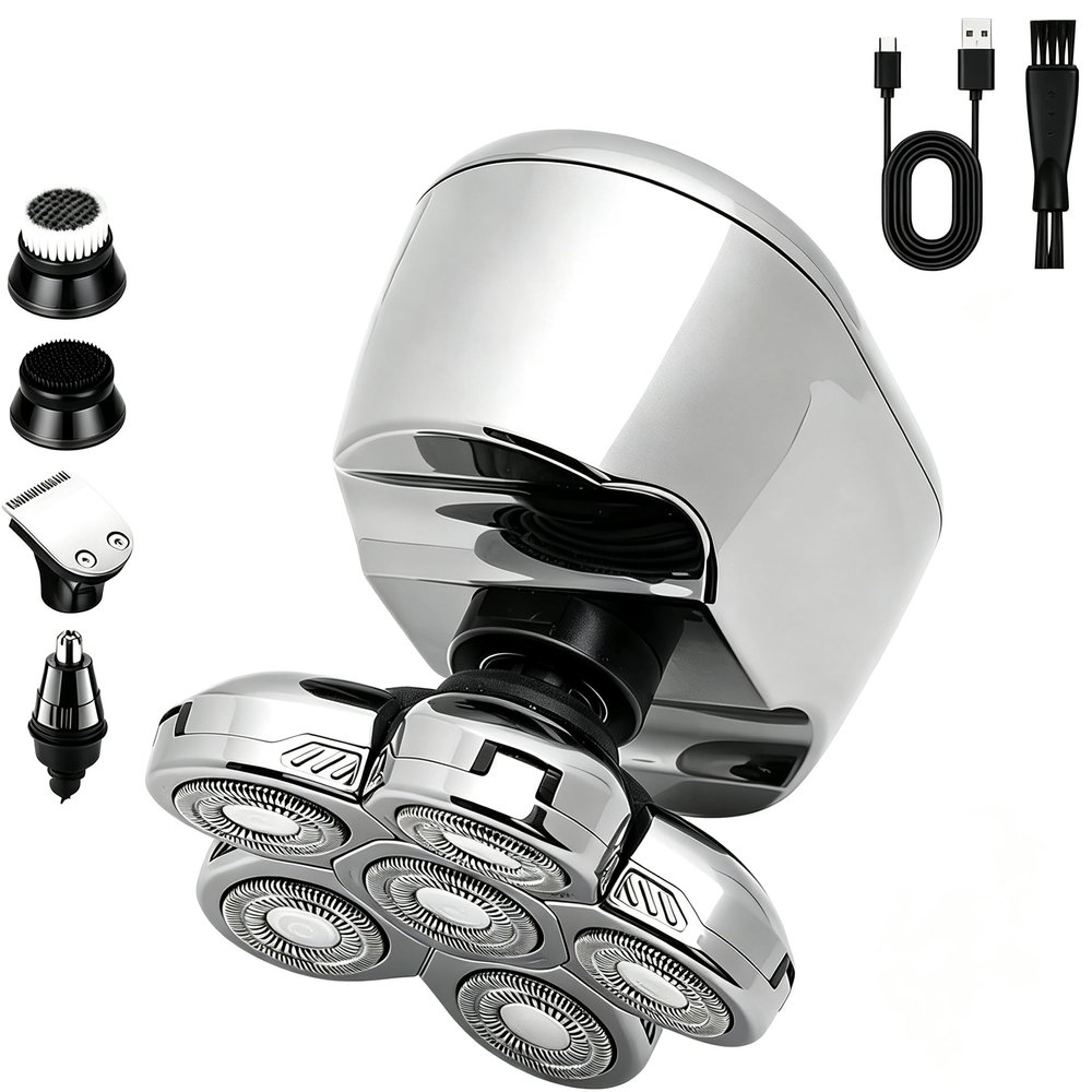New Butt Shaver6.0,Grooming Kit for Men, Washable Wet and Dry Easy Head Shaver, Electric Head of Shaving Bum, Legs, Chest, and Beyond (Silver Suit)