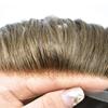 Toupee for Men Real Human Hair Piece Swiss Lace Front Hair System for Men Durable Fine Mono Mens Replacement System Hairpieces Prosthesis #7 Very Light Brown-110% Light to Medium Density 6X9" view 4