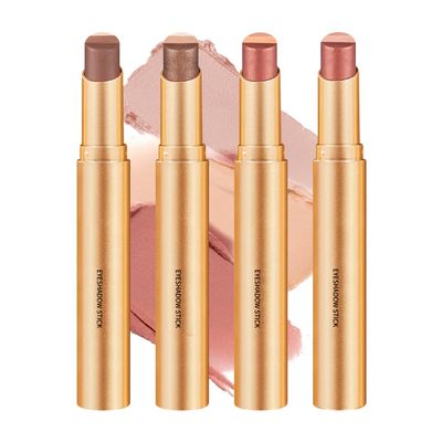 Three-Color Eyeshadow Stick, 3 in 1 Eyeshadow Stick, Crystal Shimmer Cream Sticks, Long Lasting & Waterproof Eye Shadow Makeup Pen for Gift (4 Colors)