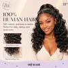 OQ HAIR Loose Curly Half Wig Human Hair 22 Inch For Women view 2