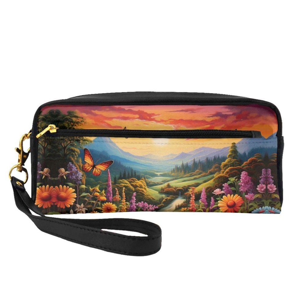 OIBNKCN Mysterious Wonderland Versatile Travel Makeup Bag - Double-Sided Print, Ultra-Soft PU Leather Cosmetic Organizer for Women, Mothers Day Gifts & Teacher Appreciation