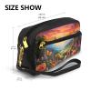 OIBNKCN Mysterious Wonderland Versatile Travel Makeup Bag - Double-Sided Print, Ultra-Soft PU Leather Cosmetic Organizer for Women, Mothers Day Gifts & Teacher Appreciation view 3
