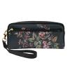 OIBNKCN Ancient embroidered flowers Versatile Travel Makeup Bag - Double-Sided Print, Ultra-Soft PU Leather Cosmetic Organizer for Women, Mothers Day Gifts & Teacher Appreciation view 1