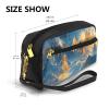 OIBNKCN Mountains golden light Versatile Travel Makeup Bag - Double-Sided Print, Ultra-Soft PU Leather Cosmetic Organizer for Women, Mothers Day Gifts & Teacher Appreciation view 3