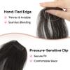 REECHO Clip in Hair Volumizer, 2PCS 12 inch Short Thick Beach Wave Clip in Hairpieces Adding Extra Volume Hair Extensions for Women - Black Brown view 4