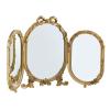 French Princess Style Trifold Mirror, Wooden Framed Foldable Makeup Mirror, for Bedroom, Vanity Table, Dressing Room(80x60cm/31x24in) view 1