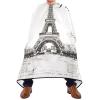 Qilmy Paris Eiffel Tower Hair Cutting Cape, Waterproof Salon Barber with Adjustable Closure, Professional Hair Cutting Cape Haircut for Men Women - 65" x 55" view 1