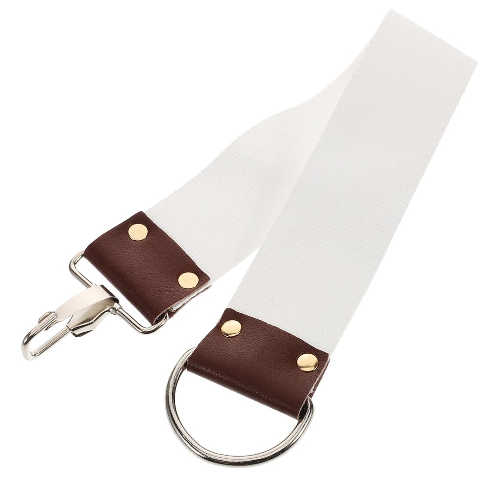 Housoutil Professional Razor Sharpening Strap Dual Layer Canvas Strop Belt Reusable Barber Straight Razor Maintenance Shaving Accessory for Smooth Shaving