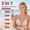 Bikini Trimmer for Women 3 in 1 Electric Shaver Razors Nose Hair Trimmer Waterproof Pubic Hair for Underarm Leg Arm Body (Rose Gold) view 2
