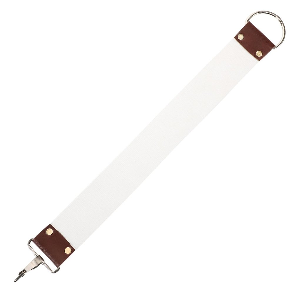 FRCOLOR Dual Layer Canvas Razor Strop Belt Professional Straight Razor Sharpening Tool Barber Shaving Strap for Home and Salon Use