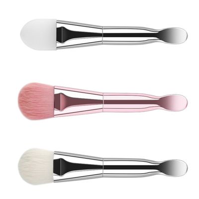 SEWCHICS 3pcs Facial Mask Brush Set with Soft Bristles and Silicone Applicators, Double-ended Cream Mask Applicators and Stirring Spoons for Skincare, Suitable for Home Spa and Beauty