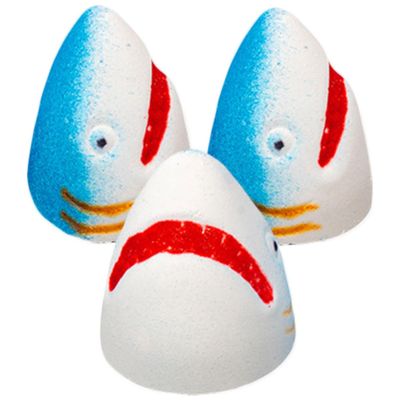 VINTORKY 3pcs Small Natural Bath Salt Spheres with Sea Salt and Essential Oils Shark Head Foaming Bath Salts for Relaxing
