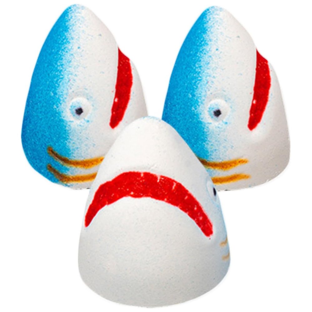 VINTORKY 3pcs Small Natural Bath Salt Spheres with Sea Salt and Essential Oils Shark Head Foaming Bath Salts for Relaxing