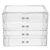LABRIMP Large Acrylic Makeup Storage Box, Cosmetic Storage Organizer with Four Drawers, Makeup Organizer for Vanity and Home Use view 1