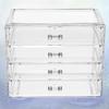 LABRIMP Large Acrylic Makeup Storage Box, Cosmetic Storage Organizer with Four Drawers, Makeup Organizer for Vanity and Home Use view 2