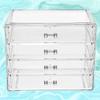 LABRIMP Large Acrylic Makeup Storage Box, Cosmetic Storage Organizer with Four Drawers, Makeup Organizer for Vanity and Home Use view 4