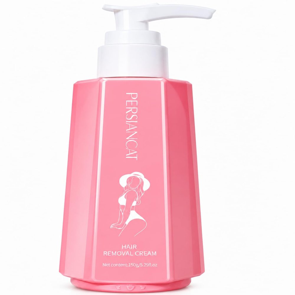 Hair Removal Cream for Women & Men, Painless Depilatory Cream, Gentle Sensitive Skin Formula with Glycerin for Facial, Underarm, Leg, Body, Bikini Line & Intimate Hair Removal, 5.29 Fl Oz