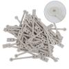 Xixian 50pcs Wave Perm Rods for DIY Hair Styling Flat White Hairdressing Bars, 8cm view 4